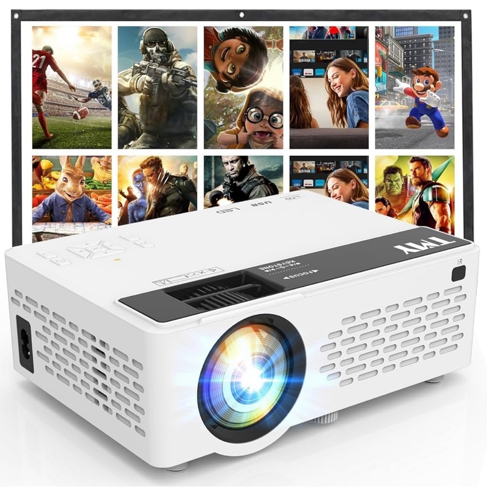 Portable White Bluetooth Projector - Picture 2 of 4